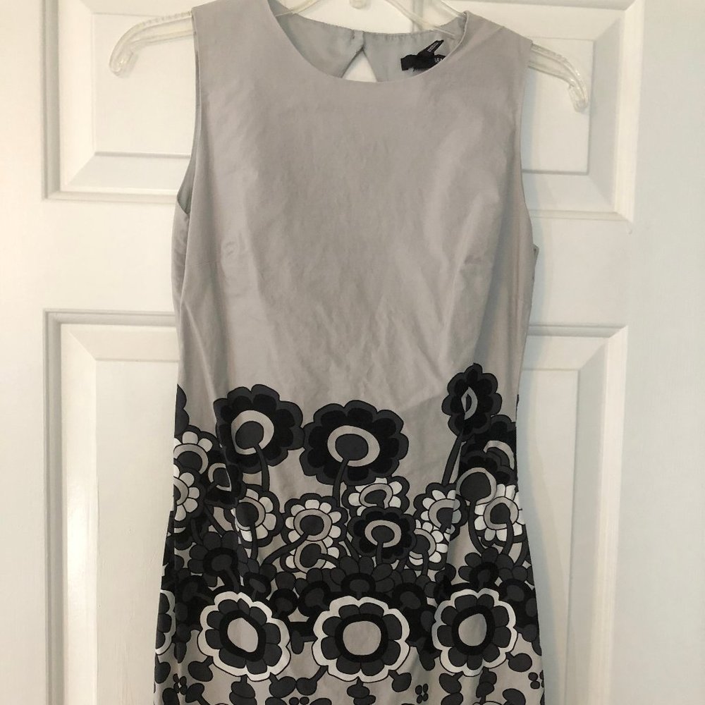 H&M Black, White, Grey Dress with Key Hole Back